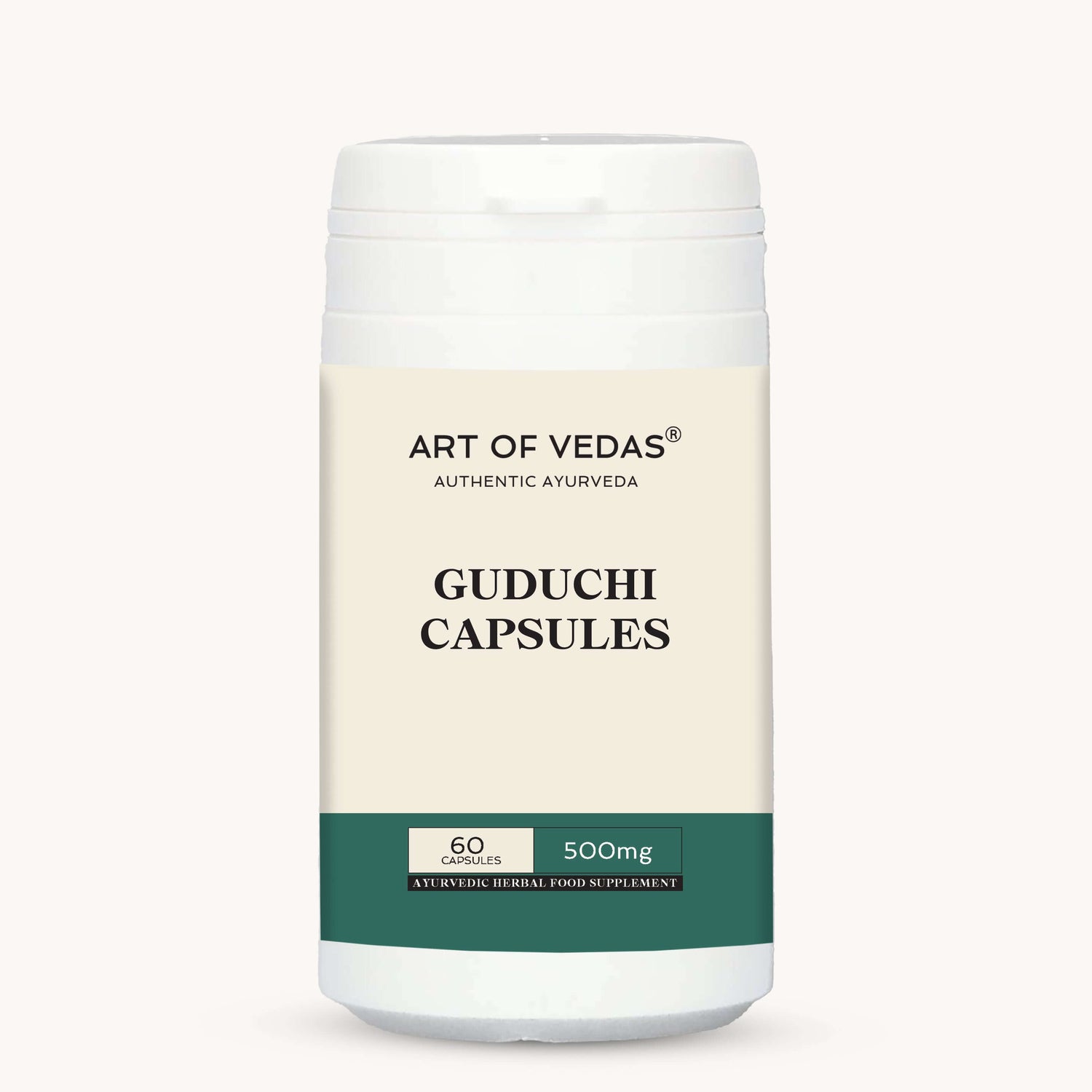 Art of Vedas Guduchi Capsules 60 Capsules 500mg - Ayurvedic Herbal Food Supplement for Immunity and Detoxification
