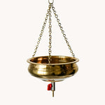 Art of Vedas Traditional Shirodhara Brass Pot - Ayurvedic Therapy Vessel with Chain for Oil Pouring Treatment