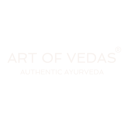 Art of Vedas Authentic Ayurveda registered brand logo - luxury Ayurvedic skincare brand